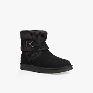 Ugg Purl Strap Women Classic Boots Black (5348MKVYE)